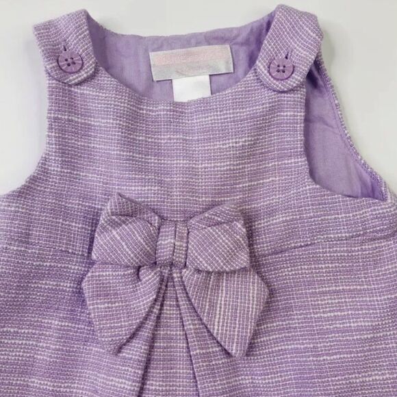 Janie and Jack Girls Lavender Bow Dress 12-18 Months NWT - Picture 2 of 5